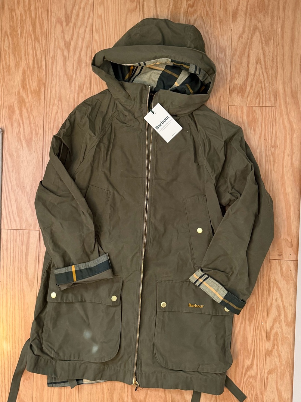 NWT Barbour Waterproof Jacket Utility Jacket Green Sz 8/4